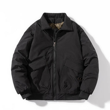 Autumn Winter Jackets Men Solid Bomber Jacket Men Military Vintage Retro Motorcycle Jacket Casual Parkas Windbreaker Pocket Male